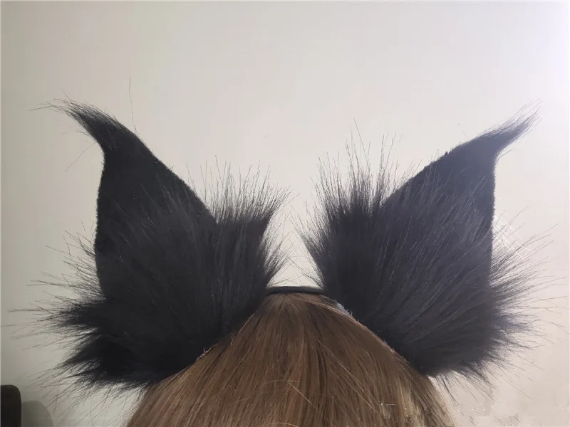 Handmade Cat Ears Hair Hoop Beast Wolves Ears Headwear Custom Made Hairpin for Girl Women Cosplay