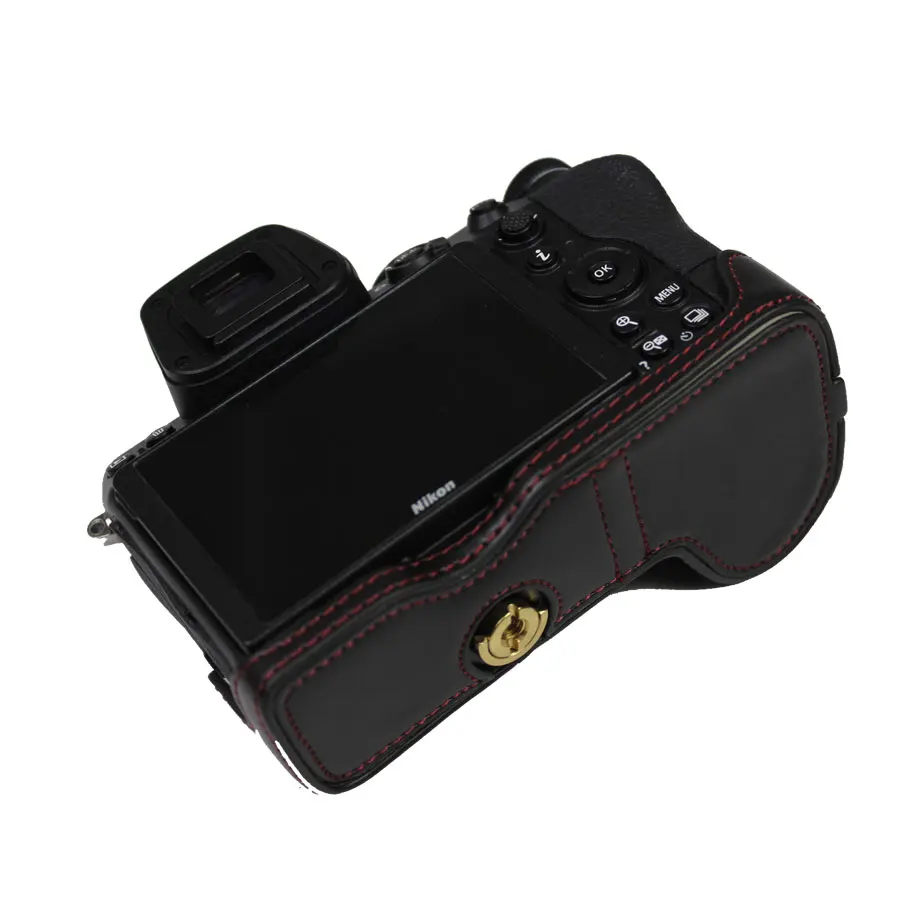 PU Leather Protect Camera Half Bag Grip Case dla Nikon Z7 Mark II Z6 Mark II Z7 Z6 Z5 Camera Bag Protective Shell