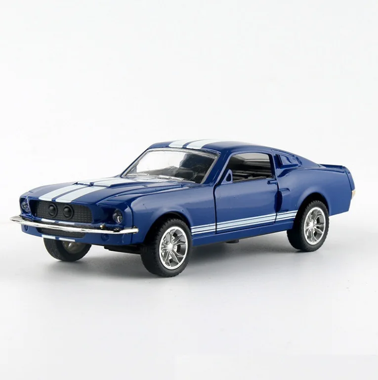 For Ford Mustang GT 1967 GT500 Return Alloy Car Toy Model Children\'s Toy Car Model Display Gift