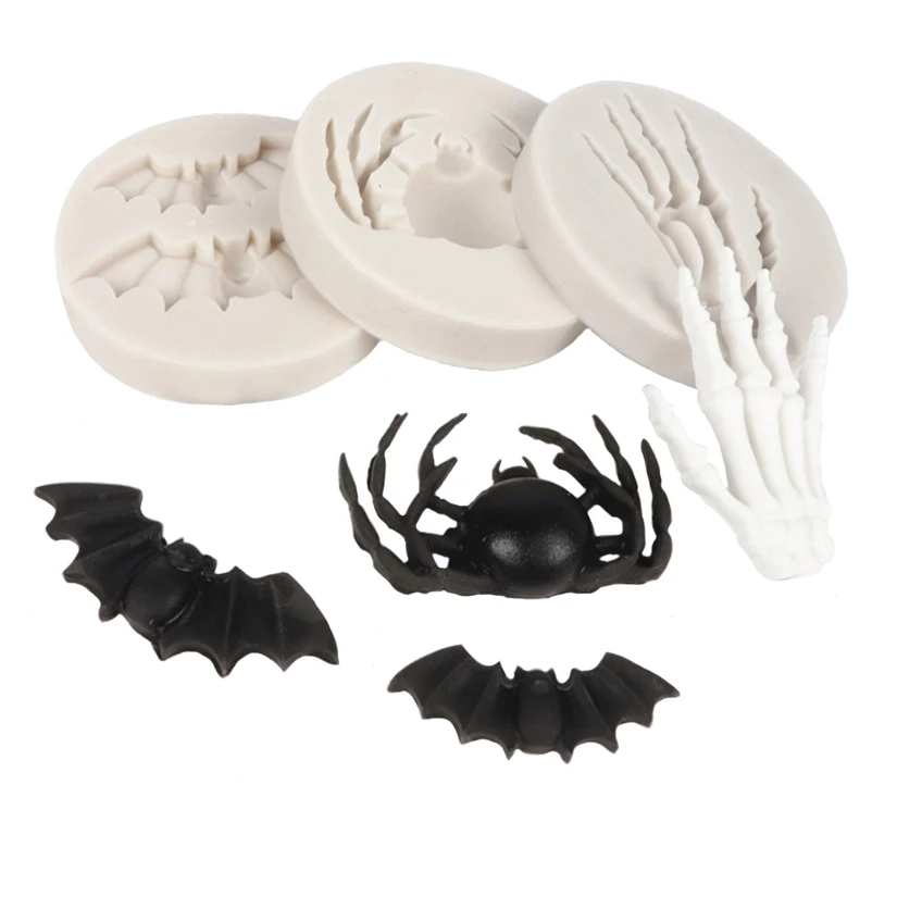 Halloween Bat Spider Owl Silicone Sugarcraft Mold Chocolate Cupcake Baking Fondant Cake Decorating Tools