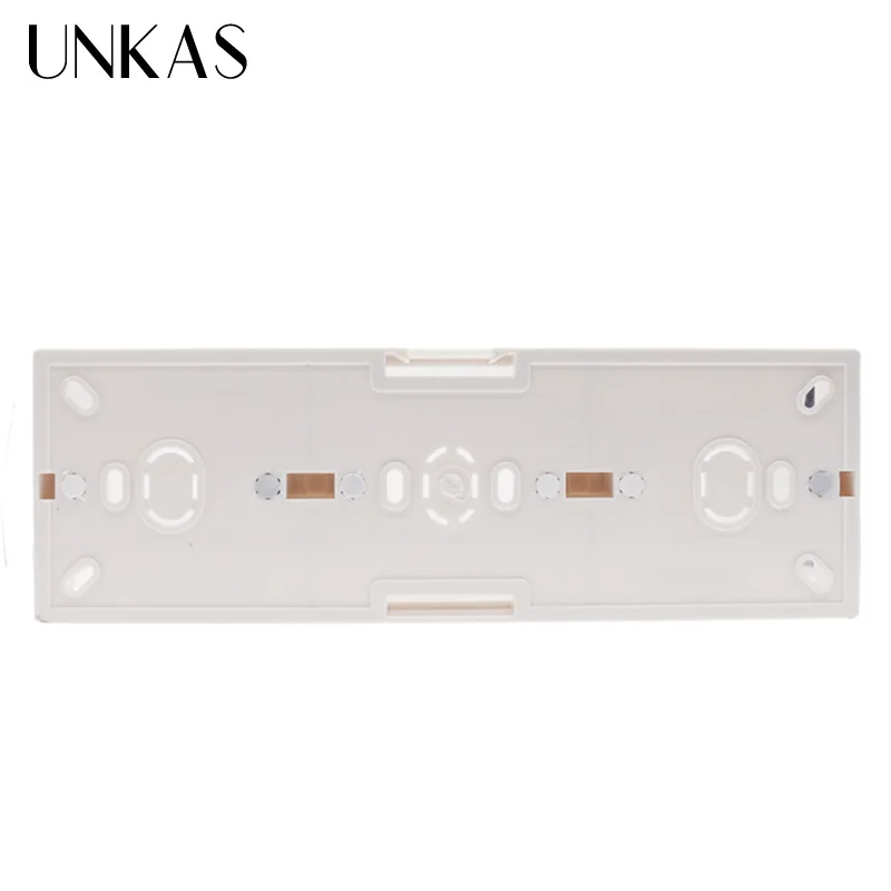 UNKAS External Mounting Box 258mm*86mm*34mm for 86 Type Triple Touch Switch or Socket Apply For Any Position of Wall Surface