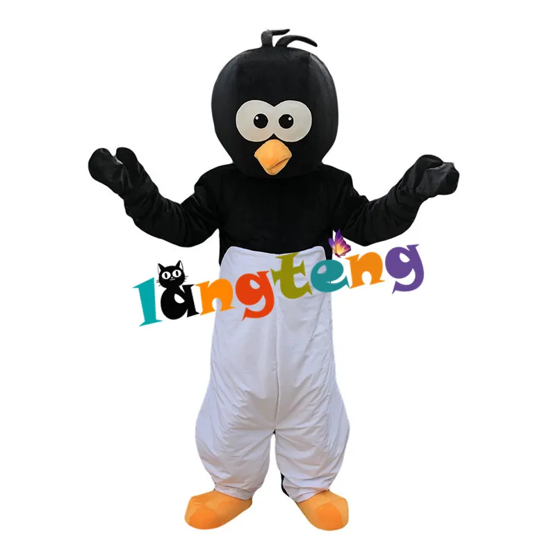 811 schwarz Weiß Crow Vogel Phantasie Kleid Maskottchen Kostüme Erwachsene Cosplay Cartoon