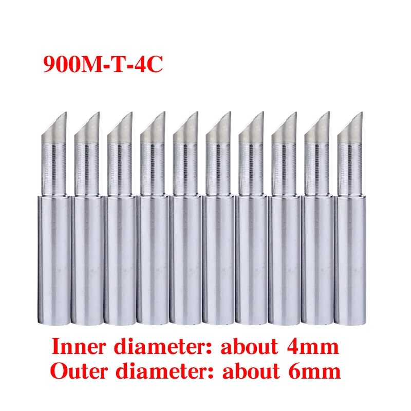 はんだ付けステーション用の交換用はんだごてチップ,10ピース/セット900m-4c鉛フリー,936はんだ付けステーションの修理ツール