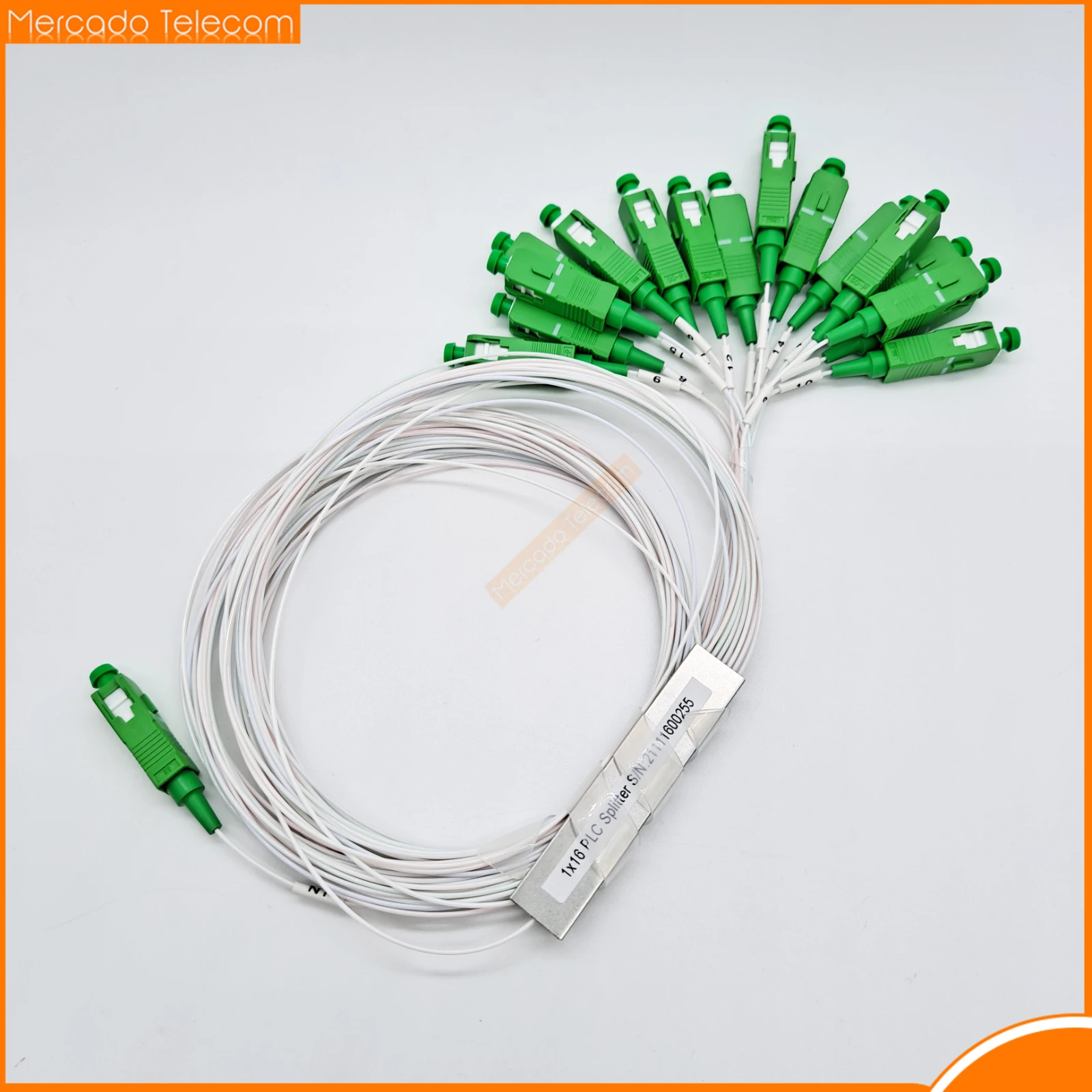 

Free Shipping 20 PCS/Lot 1X16 PLC SC/APC SM 0.9mm G657A1 PVC 1m FTTH Fiber Optic Splitter