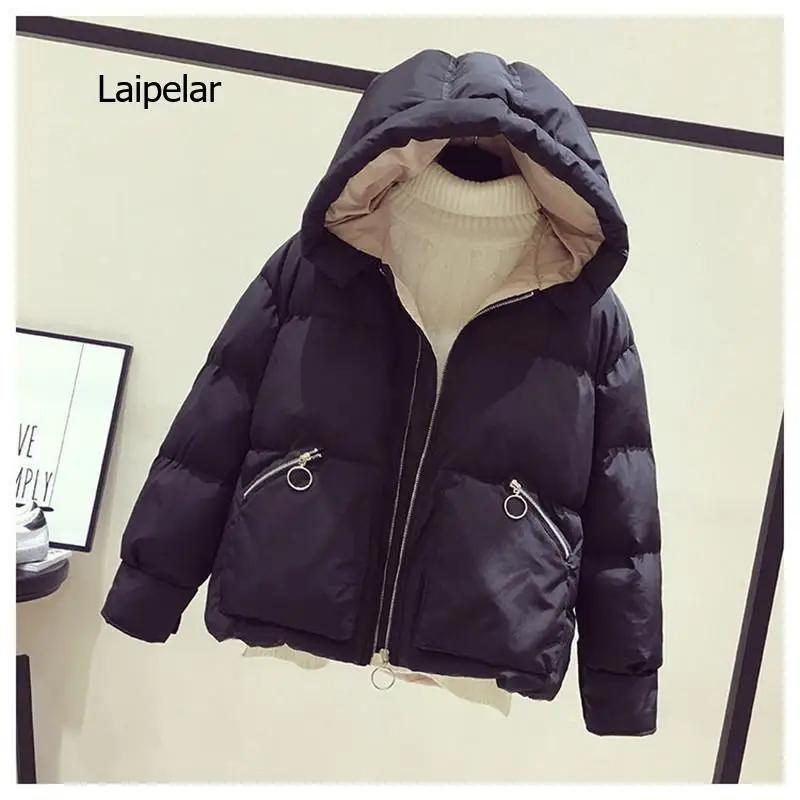 2021 New Winter Jacket Women Coat Parkas Short Hooded Overcoat Casual Warm Cotton-padded Jacket Parka Female Jacket Outwear