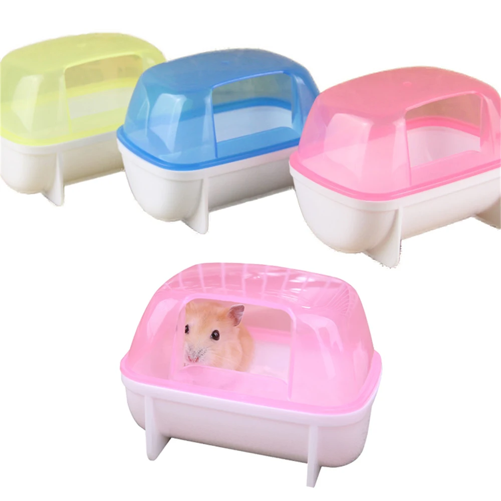 1PC Small Pets Sand Bath Box Hamster Shower Sand Bathtub Rat Hamster Hideout Sand Bath Container For Lemming Chinchilla Gerbil