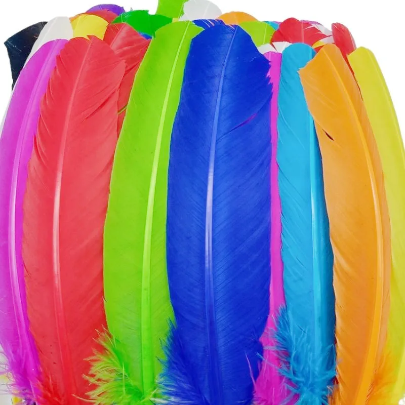 10 قطعة ريش تركيا الطبيعي أعمدة لتقوم بها بنفسك الدراج بلوماس ملحقات للحرف اليدوية صنع المجوهرات زي الديكور الزفاف 25-30 سنتيمتر #4