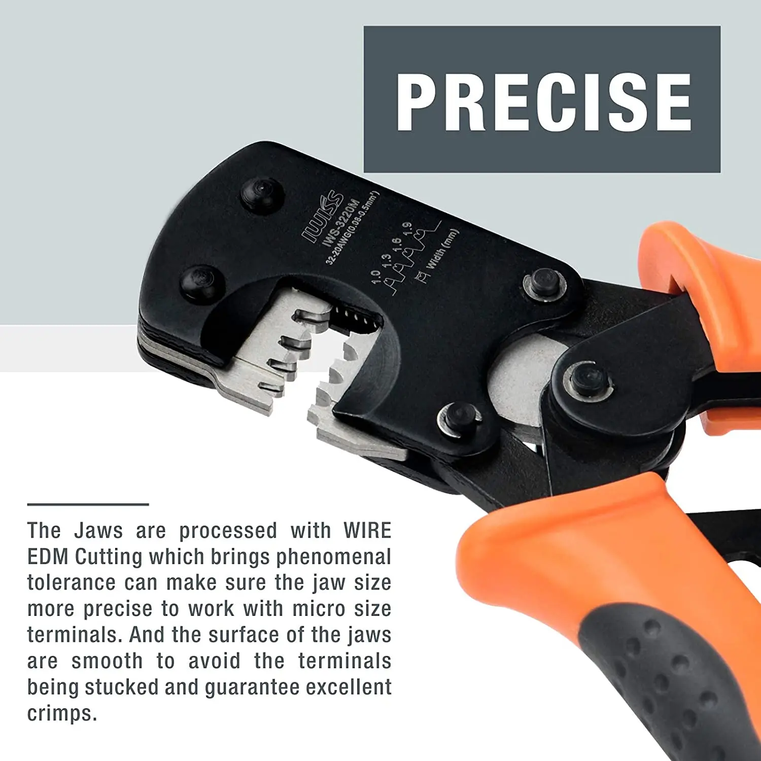 Imagem -03 - Alicate de Crimper de Iws3220m Iwiss 0.030.52 mm ² 3220awg Micro Conector Ratecheting Conjunto de Ferramentas de Crimpagem 1470 Pcs Ph2.0 mm Kit de Terminais