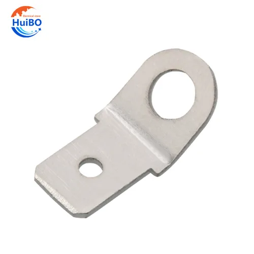 50/100 Uds terminal de altavoz 6,3 agujero de tornillo 4MM de espesor 0,8 MM conector resorte