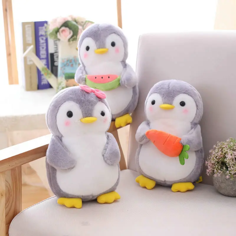 Creative Cudding Fruit Penguin Plush Stuffed Toys Cute Couple Penguin Plush Doll Toy Home Decor Toys Birthday Present