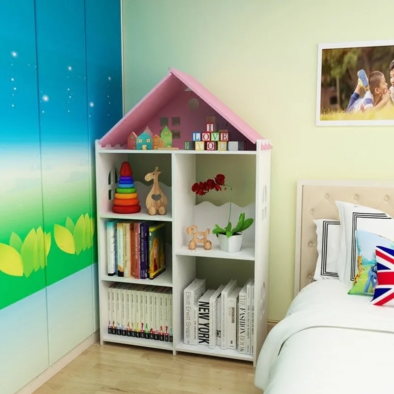 Estantería creativa para niños, estantería moderna y sencilla para productos básicos, estantería de almacenamiento para estudiantes, envío directo