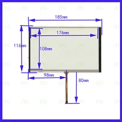 ZhiYuSun SIT 1319 pannello touchscreen capacitivo a 4 linee vetro 185*116mm compatibile 185*116 SIT1319