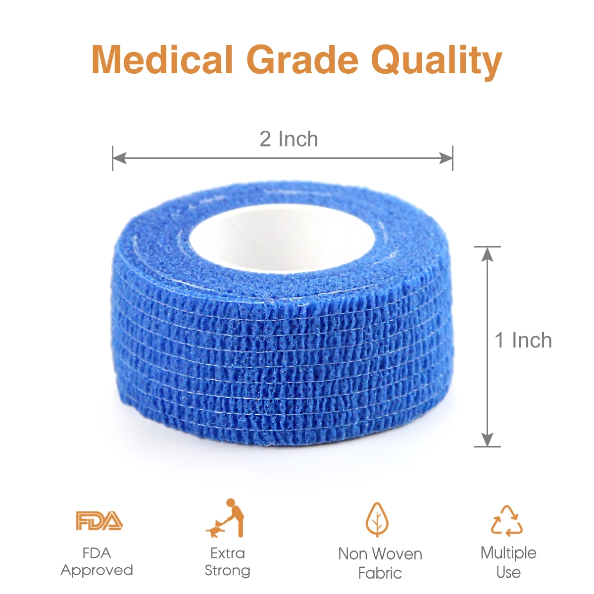 20 Pack 1 Inch x 5 Yards Bandage Wrap  Self Adherent Wrap Breathable Self Adhesive Bandage Wrap Rolls Cohesive Bandage Athletic