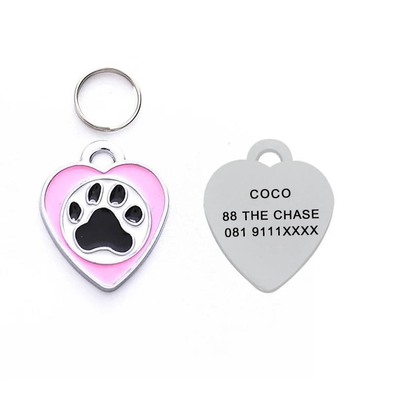 Cat Dog ID Tag Custom Free Engraving Personalized Dog Collar Pet Charm Name Pendant Bone Necklace Collar Puppy