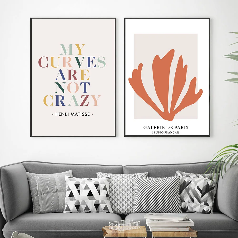 Abstraktes Henri Matisse-Zitat, Kunstausstellung, Poster, Illustration, Leinwandgemälde, Korallenblatt-Druck, Galerie, Wandbild, Heimdekoration