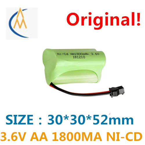 Factory pin 3.6 V AA5 # 1800 mah nickel cadmium battery rechargeable battery remote control electric toy lighting