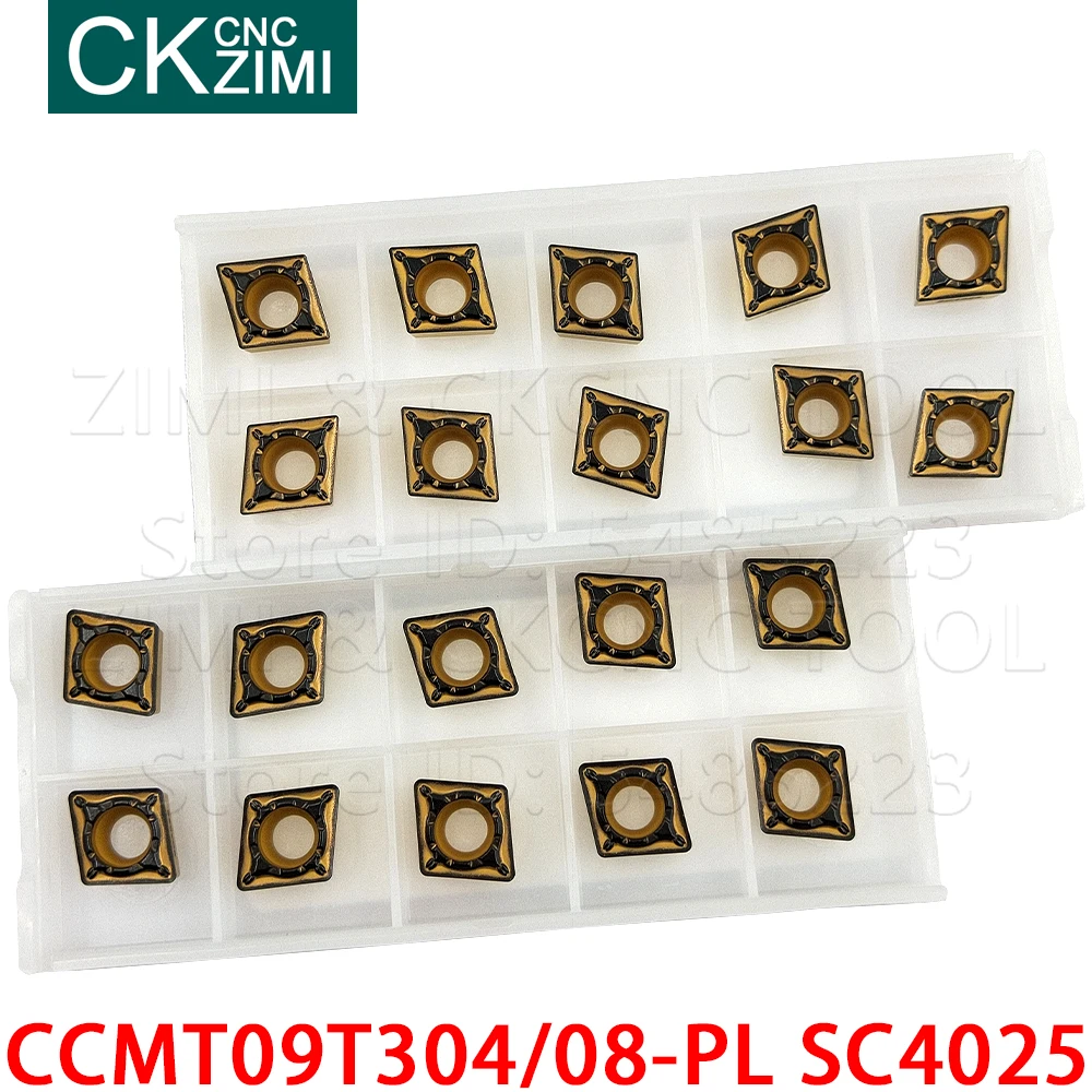 CCMT09T304-PL SC4025 CCMT09T308-PL SC4025 Carbide Sisipan Eksternal Turning Sisipan Alat CNC Bubut Cutter Alat CCMT untuk Baja