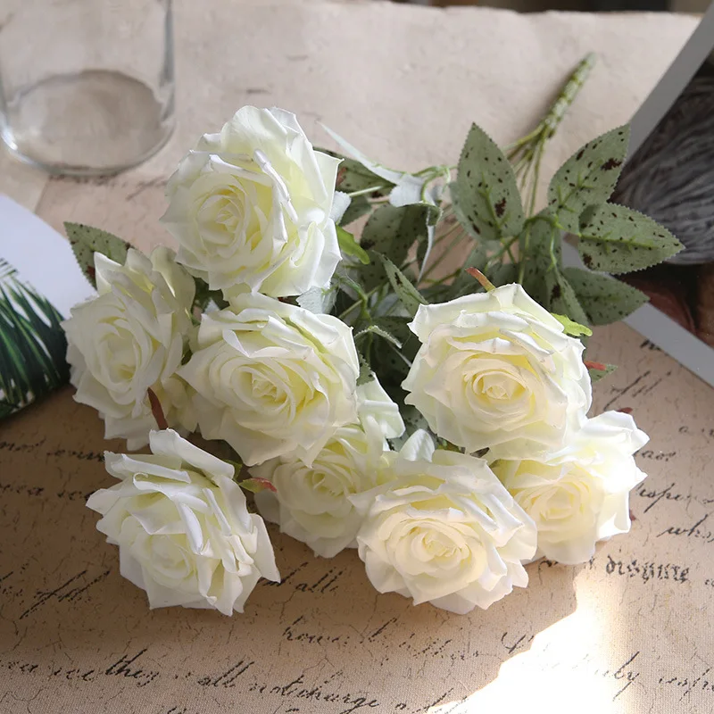 Fleurs Artificielles Lot De 12 Roses Artificielles,Deco Fausses Fleurs En Soie Avec Tige Simple De 19 68 Pouces Decoration De Mariage Decor Floral 98821964