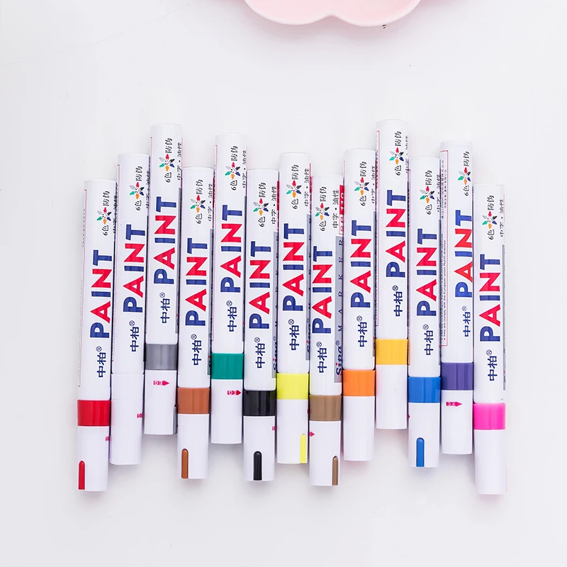 LifeMaster Sipa Paint Marker 3mm 12 Colors Available Gold/Silver/Pink/White Mark on Everything