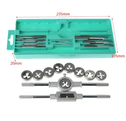 20 piece tap and die metric M3-M12 tap and die tapping set M3 M4 M5 M6 M8 M10 M12 Tool accessories