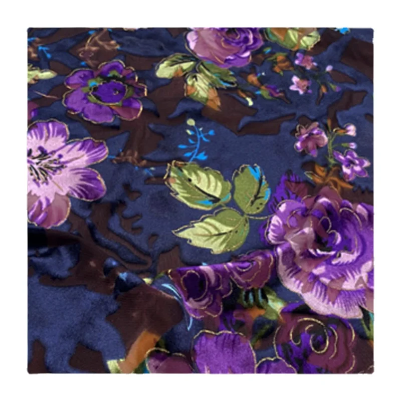 

Width 59'' Fashion Comfortable Elastic Jacquard Micro Transparent Velvet Fabric By The Yard For Dress Cheongsam Material