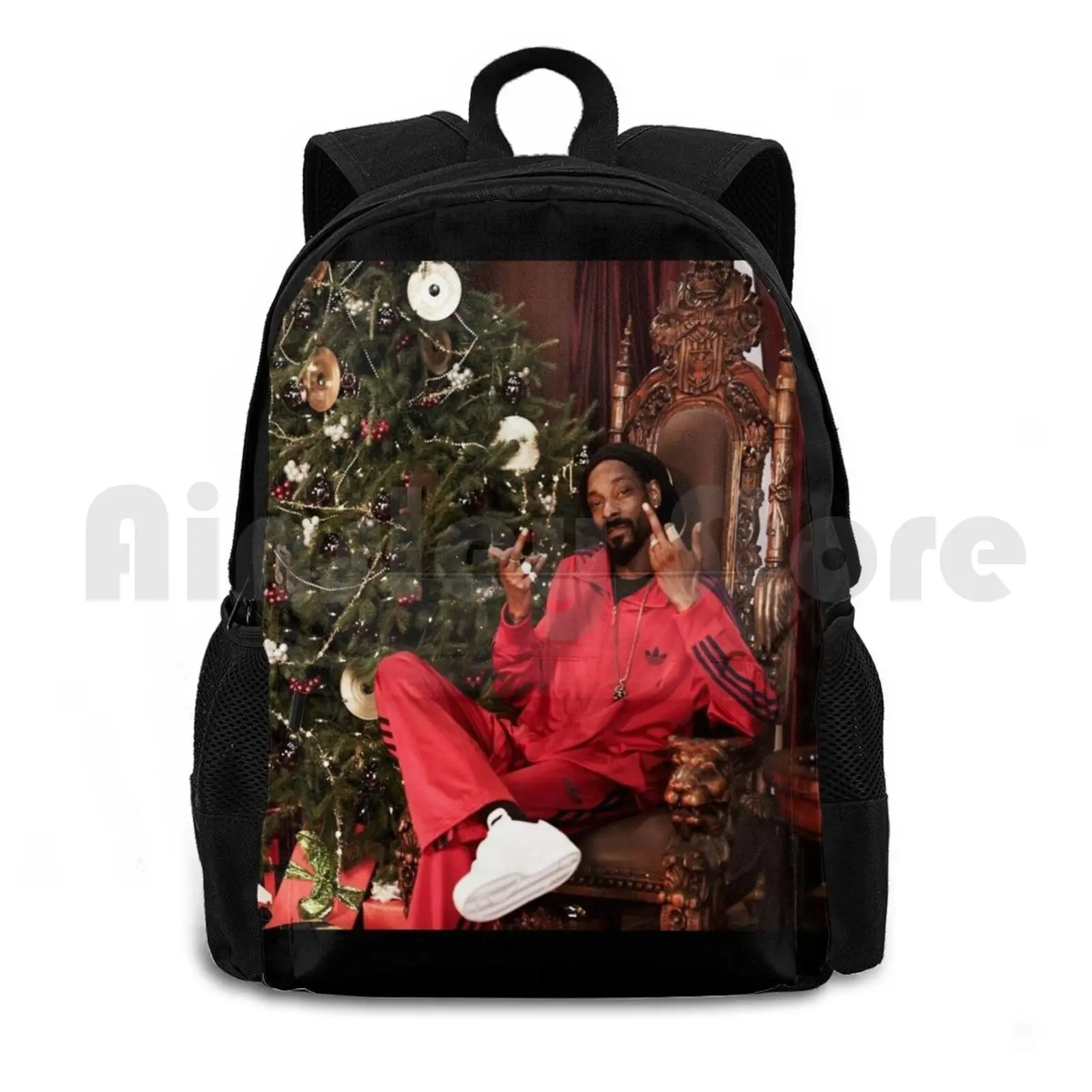 Christmas Outdoor Hiking Backpack Waterproof Camping Travel Hip Hop Christmas Holidays Birthday Nineties 90s West Side Tree