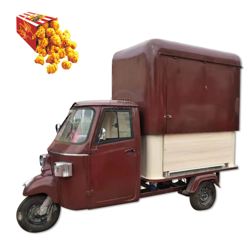 In Stock Mini Food Truck Trailer Street Beer Bar Ice Cream Bubble Tea Coffee Cart Vending Kiosk Van Adult  Electric Tricycle