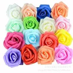 10/20 Pieces 6-7CM Artificial PE Foam Rose Flower Head Diy Gifts Box Wedding Car Home Decor Bridal Accessories