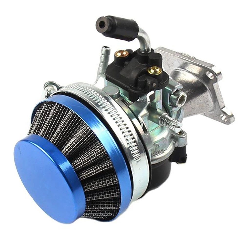 ATV 49cc Performance 19mm Carb Carburetor Blue/Gold/Red/Silver Air Filter Assembly for 2-stroke 47cc 49 Cc Mini Pocket Bike