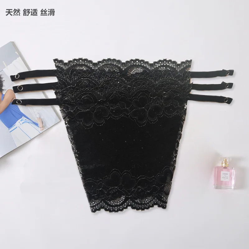 Women Quick Easy Clip-on Lace Fragment Camisole Bra Insert Wrapped Chest Overlay Modesty Panel