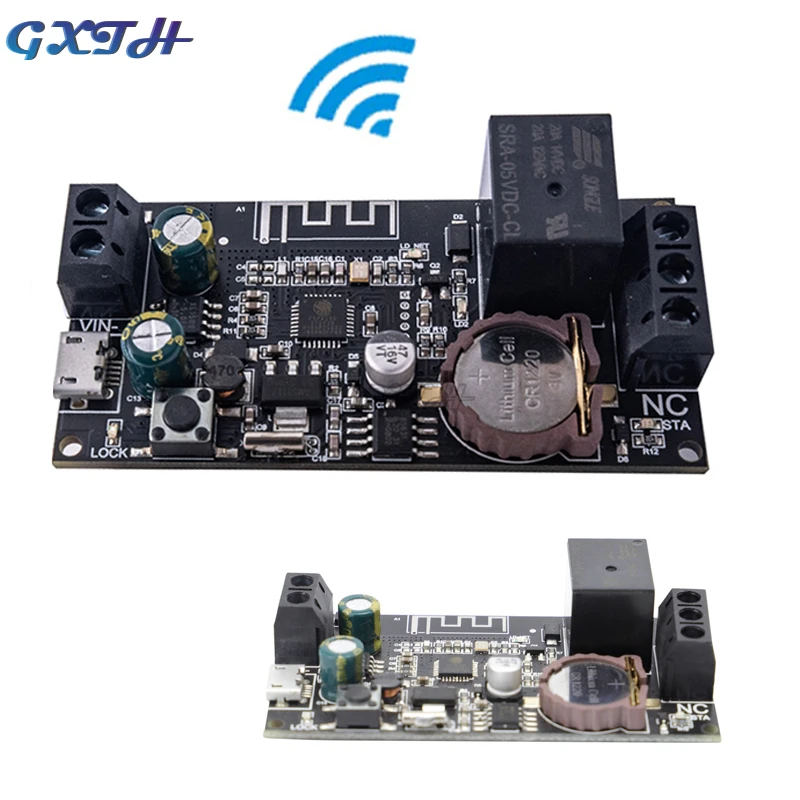 

DC6-36V WIFI Mobile Phone Remote Control Relay Module Network Time Service And Disconnection To Run Smart Home Mobile Phone APP