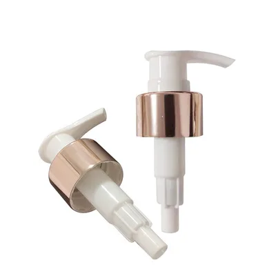 100pcs 24/410 Gold Silver Aluminum Gold Lotion Pump Eco-Friendly Spring Outside Lotion Pump And Collar Black Gold Lotion Pumps