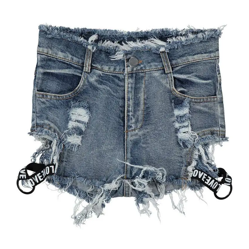 2019 sexy cintura alta bandagem feminina denim shorts quentes mini buraco magro jean shorts sexy clube dj dança shorts