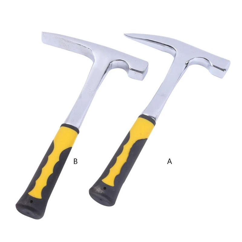 Bricklayer s s Hammer Construction & Shock Reduction Grip Geological Hammer with Shock Reduction Skid Handle