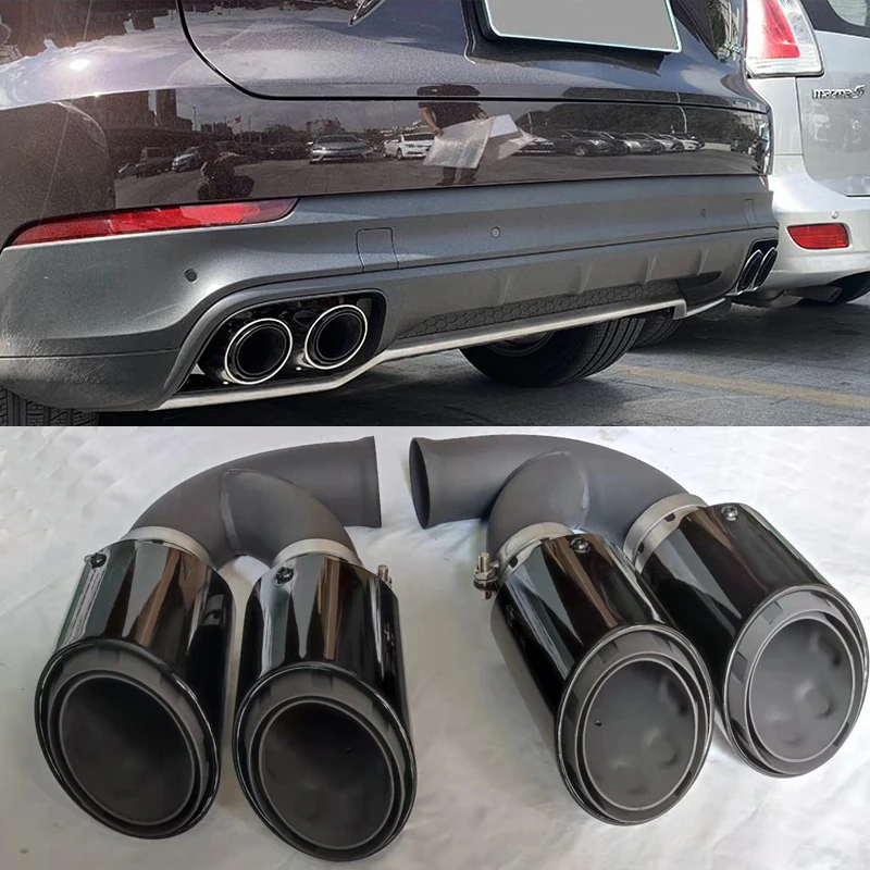 

For Porsche Cayenne V6 V8 Rear Exhaust Tips Muffler Pipe Car Styling 2011 2012 2013 2014