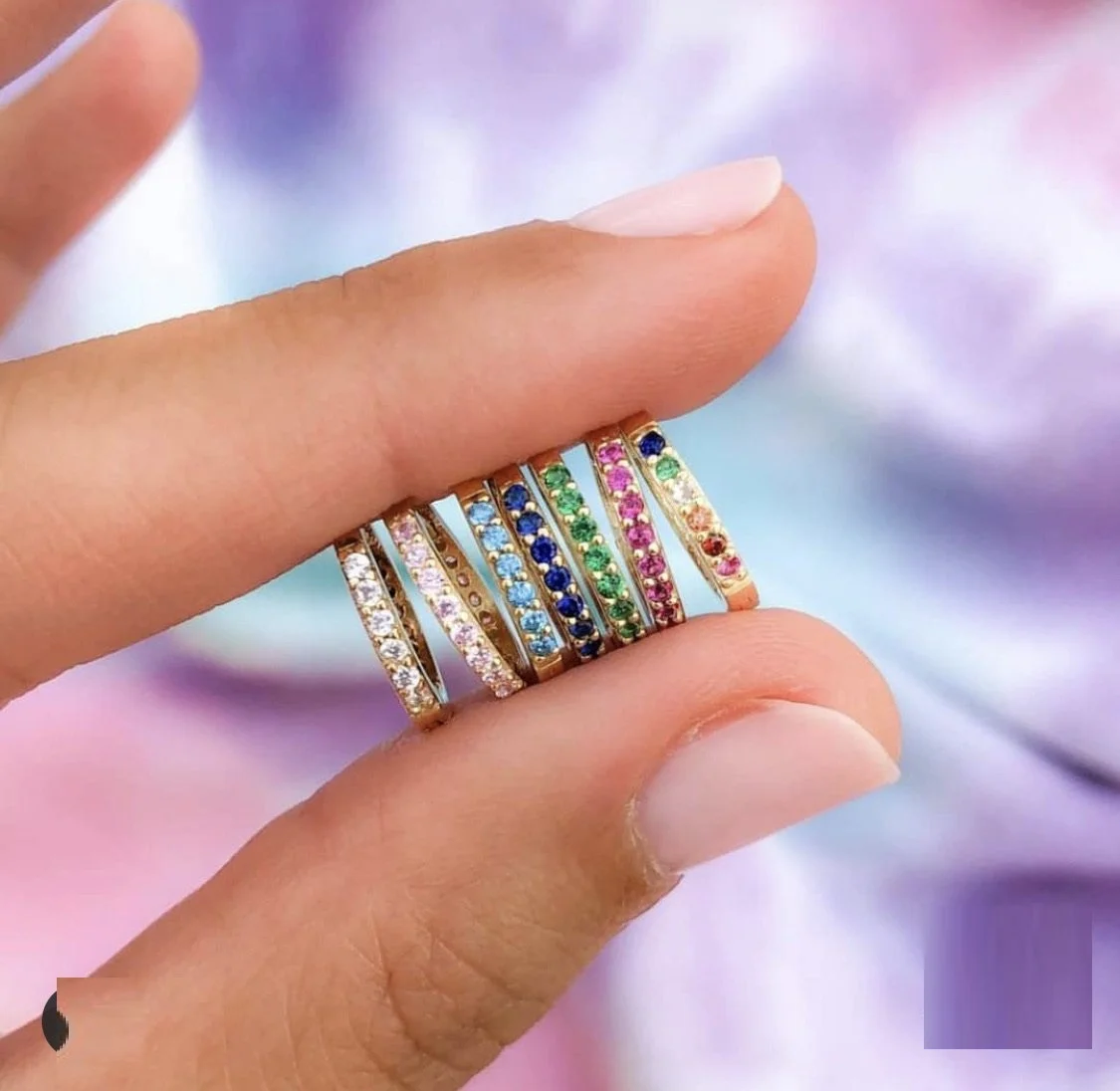 

100% 925 Sterling Silver Small Huggie Hoop Earring 10mm Paved Colorful CZ Multi Piercing Women Silver Jewelry