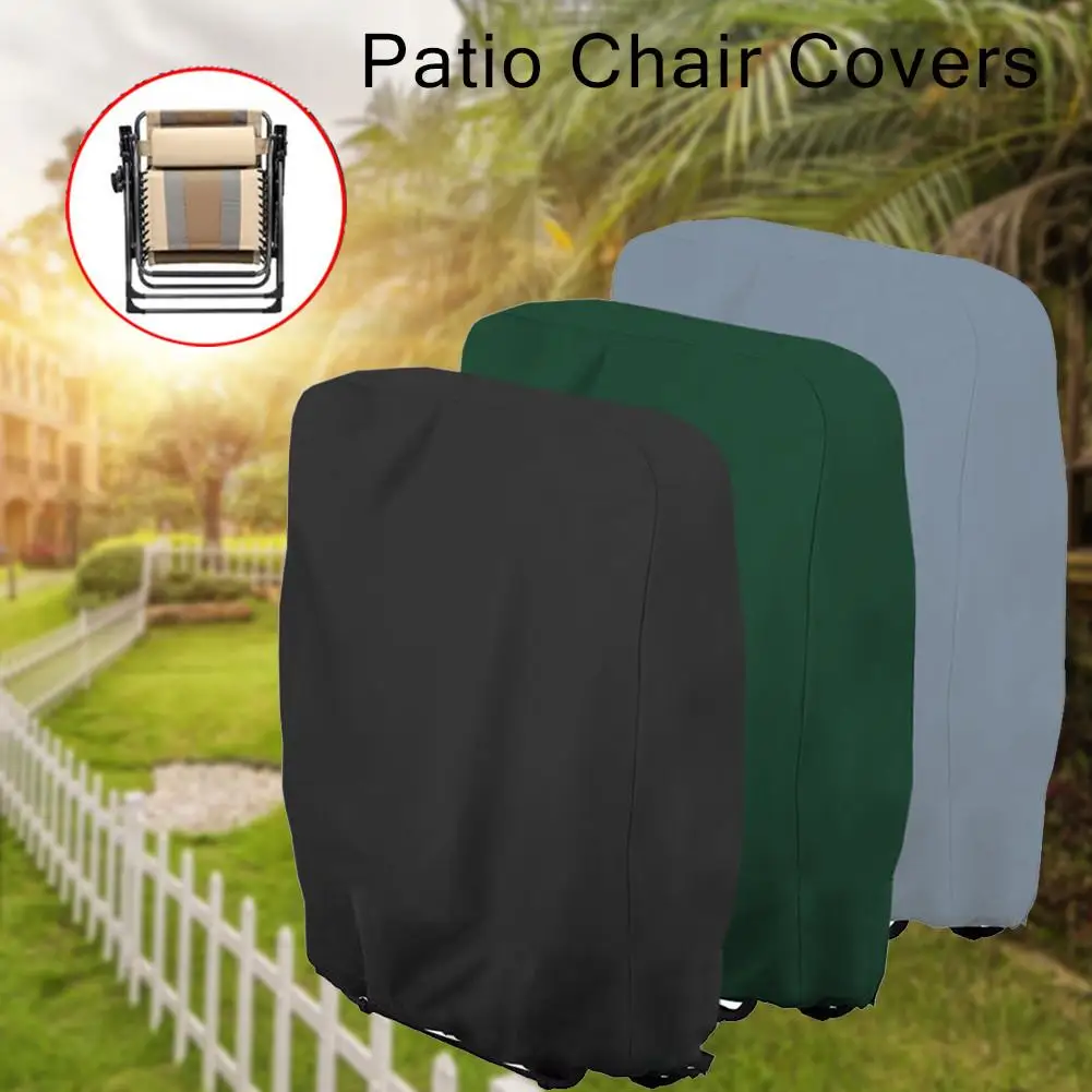 Outdoor Folding Chair Cover, Waterproof, Dustproof, UV-resistant 210D Oxford Cloth Snow Protection Garden Recliner Seat Cover