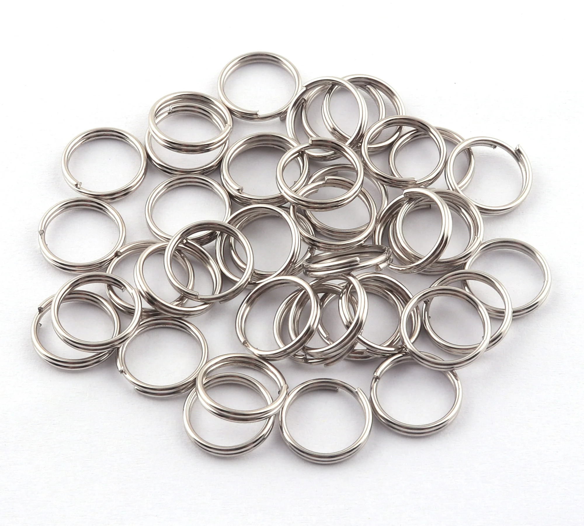 10mm Key Rings Key Chains Jump Rings Silver Iron Replacement DIY accessories Jewelry Purse Handbag Earring Necklace Hardware