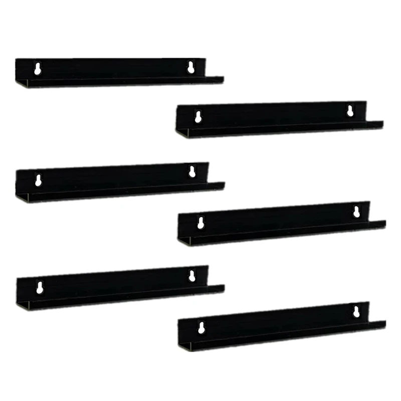 6 Pack Records Storage Acrylic Floating Shelf Album Vinyl Record Storage Rack Holder Acrylic Wall Shelf for Magazines