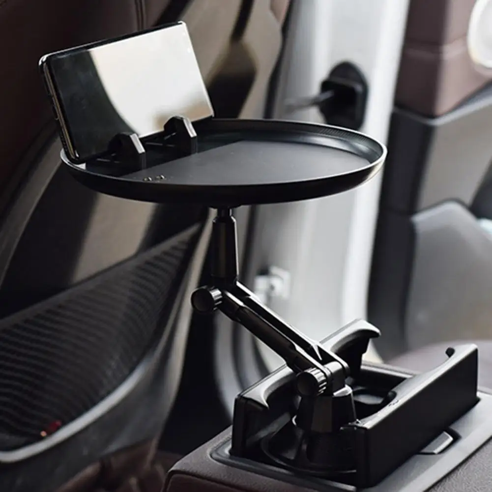 Car Swivel Fach Durable Auto Fach Bracket Tragbare Große Last-lager Bequem Auto Tasse Halter Lebensmittel Tray Stand