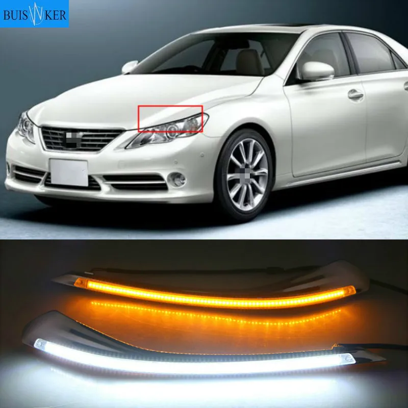 

2Pcs DRL Daytime Running Light For Toyota MARK X REIZ 2010-2012 LED Fog Lamp