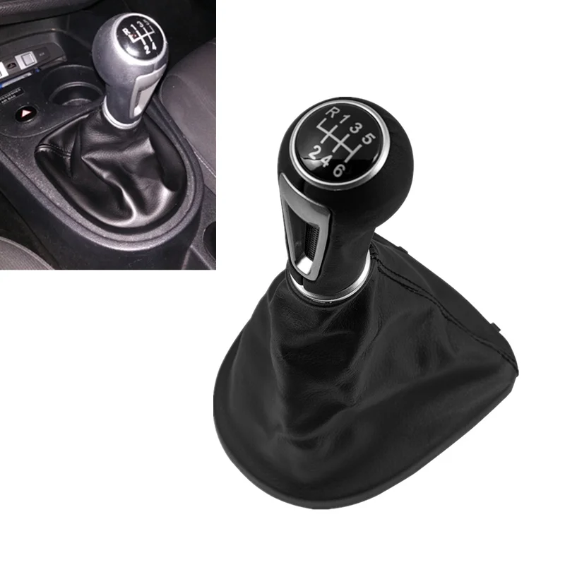 Perilla de palanca de cambios, cubierta de bota, funda de palanca para Seat Leon II Toledo III Altea XL 2005 2006 2007 2008 2009 2010 2011 2012