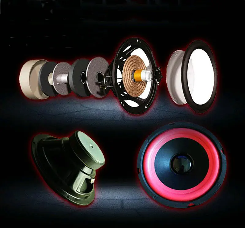 1pc 5inch Car Active Bluetooth Subwoofer Portable Speaker 12V 110V 220V Motorcycle Auto Truck Home Speakers Sub Bass