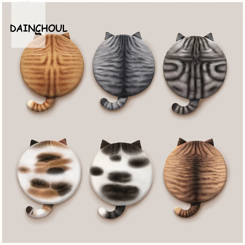 

Новинка, объемная задняя часть с милым котом, искусственная подушка, утолщенные подушки из пены с эффектом памяти для спинки стула для дома и офиса