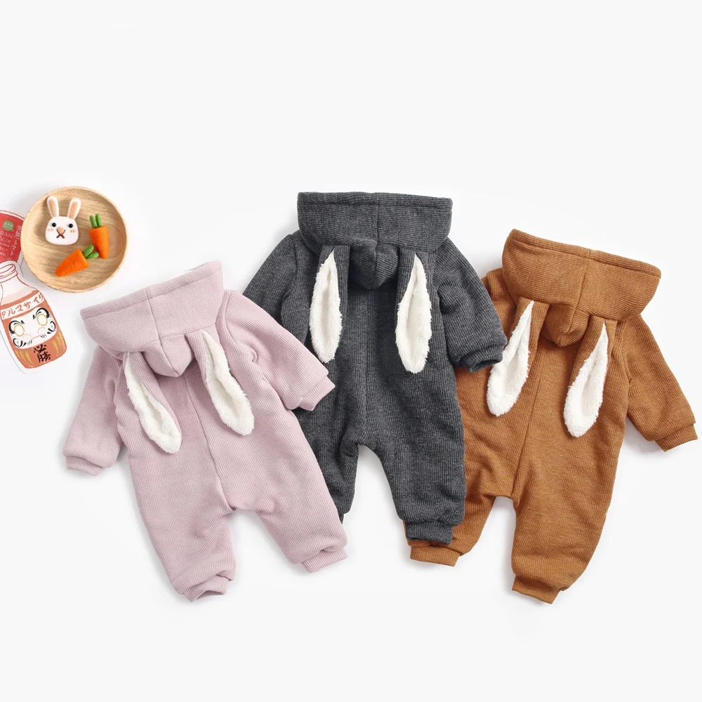 Sanlutoz Warm Winter Baby Rompers Toddler Kids Jumpsuits Clothing Cute Animal Hooded