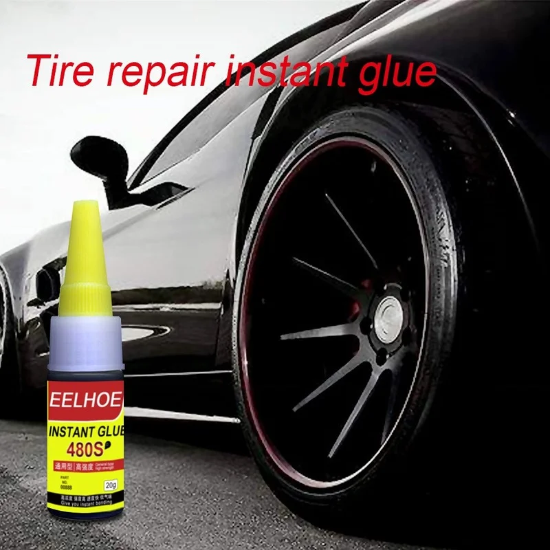 New Black Super Glue Car Rubber Repair Tire Glue 480S Car Adhesives Tire Repair Glue Sealer Window Speaker Seal Tire Repair Glue