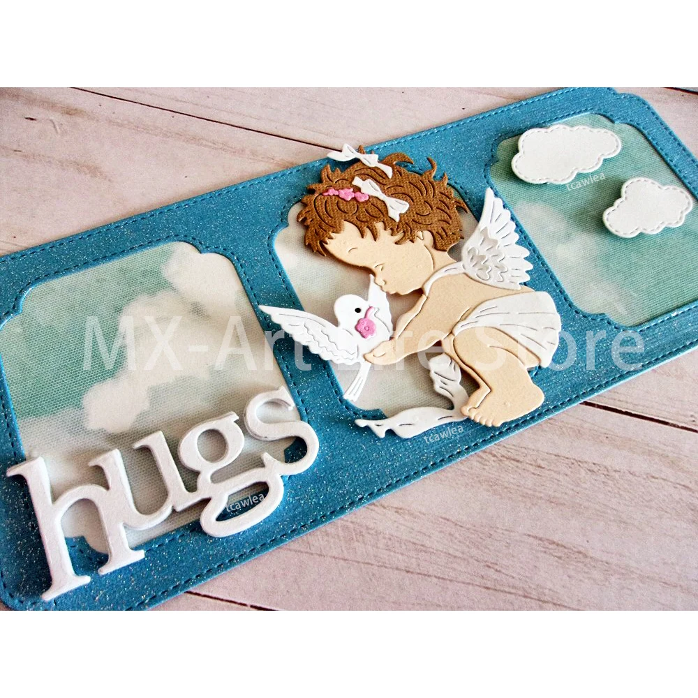 قوالب قطع معدنية على شكل حيوان جميل مع قوالب قطع أطفال جديدة يمكنك صنعها بنفسك لبطاقات القصاصات اليدوية والديكور الحرفي