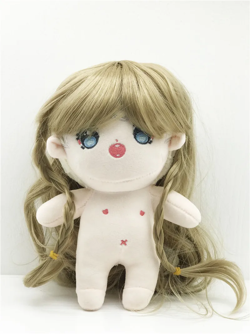 

Soft 20cm Doll Hair Wig Long Straight Golden Hair Can Make Many Hair Styles DIY Doll Accessories