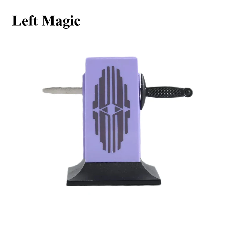 Tenyo Sword Through Ring Inside Casket (Crystal Cleaver) Magic Tricks Penetrating Sword Thru Magic Props Gimmick Accessories Toy