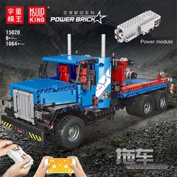 Mould King 15020 High-tech Truck Remote Control Building Sets 1064pcs App Control 2.4Ghz Motorized Tow Truck Building Blocks